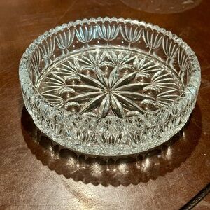 Princess House Royal Highlight Crystal Clear Candy Bowl Shallow Dish Nappy